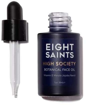 Eight Saints High Society Botanical Face Oil, Natural and Organic Facial Oil with Marula Oil, Vitamin E, and Neroli Oil, 1 Ounce