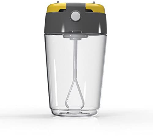 Maizoon Agitador de proteínas eléctrico Botella Taza con agitación automática Mezclador automático con pilas para café Leche en polvo Avena 400ml / 13.5oz Amarillo