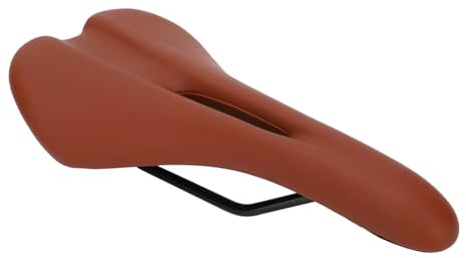 Bike Seat, Bicycle Seat Mountain Bike Seat Comfortable Bicycle Saddle Outdoor Indoor Cycling Cushion Pad Breathable Shock Absorbing Replacement Accessory for Road Bike Exercise Bike Men Women(Brown)