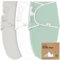 KeaBabies 3-Pack Bio Swaddle Schlafsack Baby - Pucksack Baby 0-3 monate für Neugeborene, Weich und Gemütlich Pucktuch Säuglinge fur Mädchen, Jungen, Babyschlafsack Neugeborene,Atmungsaktiv(Sage)