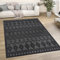 Paco Home Outdoor Teppich wetterfest & langlebig Moderne Boho-Designs mit 3D-Effekt Skandi-Look UV-beständig & robust für Balkon, Garten, Wohnzimmer & Küche, Grösse:160x220 cm, Farbe:Anthrazit 3