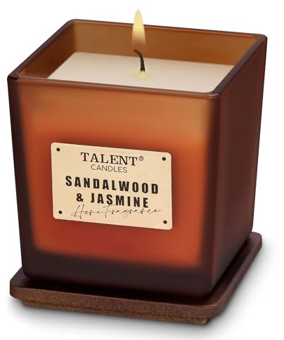 TALENT Scented Candles, Soy Candles for Home Scented, 7.05oz, Aromatherapy Candles with Lid, Candle Gifts, Sandalwood & Jasmine