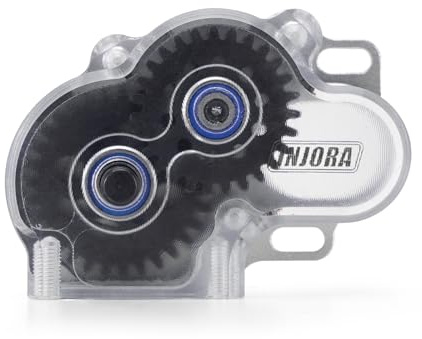 INJORA LCG komplett växellåda med klart skydd för 1/10 RC Crawler SCX10 SCX10 II uppgradering