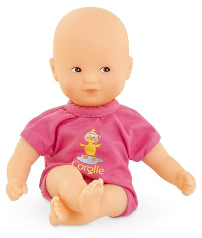 Corolle 9000120320 - Mini Baddocka, Rosa - 20 cm, Från 18 månader