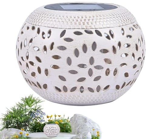 Lámpara Solar De Mesa Para Jardín - Luces Solares Para Jardín | Luz Solar Para Jardín Al Aire Libre | Linterna Decorativa Para Exteriores Impermeables | Adornos Solares Para Jardín