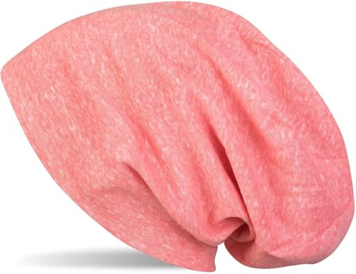 styleBREAKER Bonnet Tombant Classique Type Beanie, léger et Souple, Beanie Long, Unisexe 04024018, Couleur:Abricot chiné