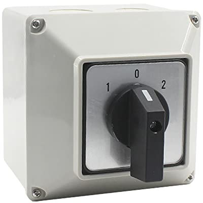 Enclosed Changeover Switch 32A 3 Position 12 Terminals 380V Universal Rotary Cam Selector
