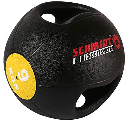 Medizinbälle Hua Home Fitness-Solid-Medizin-Kugel, Doppelte Griffgummi-Hüpfkugel, Für Männer Und Frauen Zum Ausbilden Von Balance-Bällen, 3kg, 4kg, 5kg, 6kg, 7kg, 8kg, 9kg, 10kg (Size : 9kg)