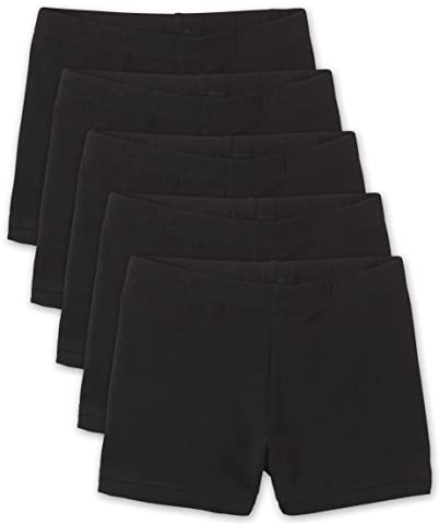 The Children's Place girls Basic Cartwheel Short Pants, Black 5 Pack, Medium US