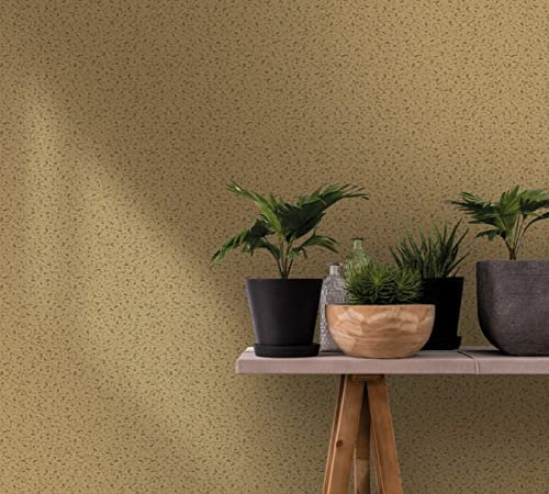 marburg fibertapet uni guld för fårrum vardagsrum eller kök 100 % tillverkad i Tyskland 10,05 x 0,70 m