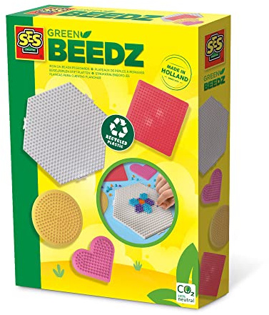 SES Creative - Herzen Green Beedz-Vassoi per Perline da Stirare 4X, 06403, Taglia Unica