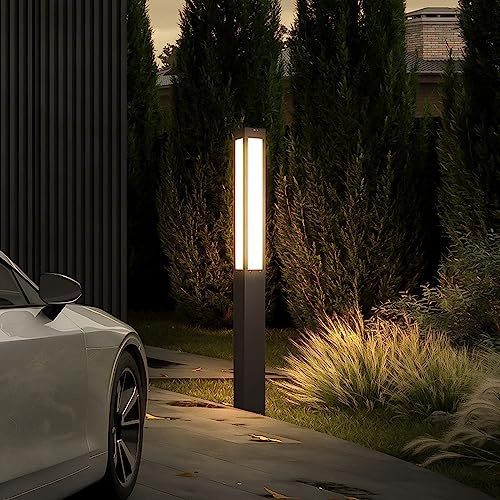 Linkmoon Landscape Path Light, 71 Modern Outdoor LED Luxury Bollard Lighting with IP54 Waterproof for Lawn Courtyard Driveway Pathway Decoration