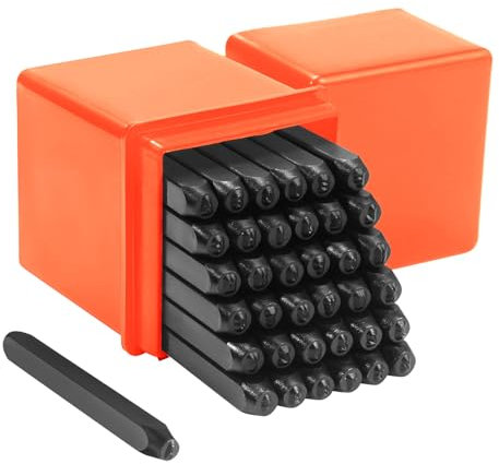 Coolty 36 Stück Schlagzahlen Schlagbuchstaben Set 2mm Schlagzahlen Alphabet A-Z und Zahlen 0-9, & für Stempeln von Metall Kunststoff Holz Leder DIY Schmuckherstellung