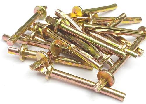 Deckennagel Dübel M6 x 40 Deckendübel Beton 90Stk Deckenanker Metallschlagdübel für Befestigungen in Gerissenem und Ungerissenem Beton (90Stk, M6*40)