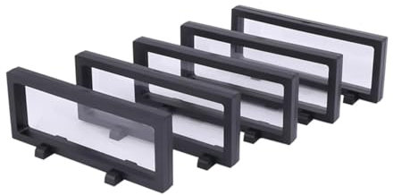3D-Schweberahmen 5-teiliges Set 3D-Vitrinen aus transparentem Kunststoff for Schmuck, antike Münzen, Medaillen und Familienerbstücke