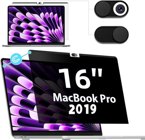 IPROKKO Filtro de privacidad magnético para MacBook Pro de 16 pulgadas 2019, luz azul extraíble para Mac, portátil, pantalla de privacidad, filtro de privacidad