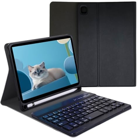 leleyo Custodia tastiera per iPad mini A17 Pro/mini6 8.3 pollici cover tastiera wireless magnetica rimovibile QWERTY per iPad mini 2024(Nero)
