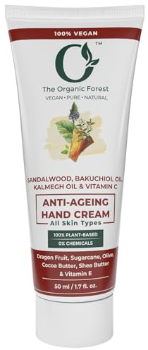 Plant Based Anti Aging Hand Cream – Best Handcream for Very Dry, Cracked Hands with SPF – Night Cream for Women & Men - Organic Vegan Hand & Nail Cream – Natural Moisturizer for Working Hands