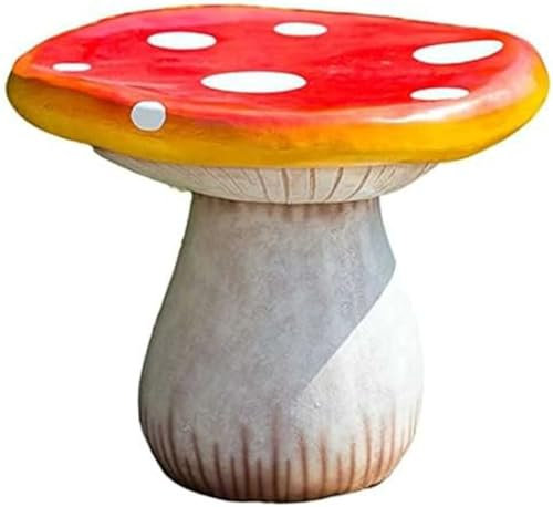 Set di sgabelli da tavolo a fungo da giardino in resina, decorazione creativa per paesaggio, decorazione per cortile, prato, laghetto