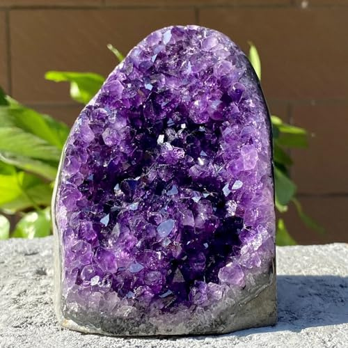 SSOPTMCB Quartz Amethyst Crystal Cave Cluster Cut Base Stone Ornaments (Size : 150-200g) Gemstone Stone