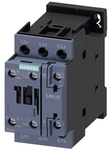 Siemens 3RT2025–1 AP00 skydd, 3, 7,5 kW/400 V, 1 NO + 1NC, AC 230 V 50 HZ, 3-stänger, SZ S0 skruvklämmor, vit