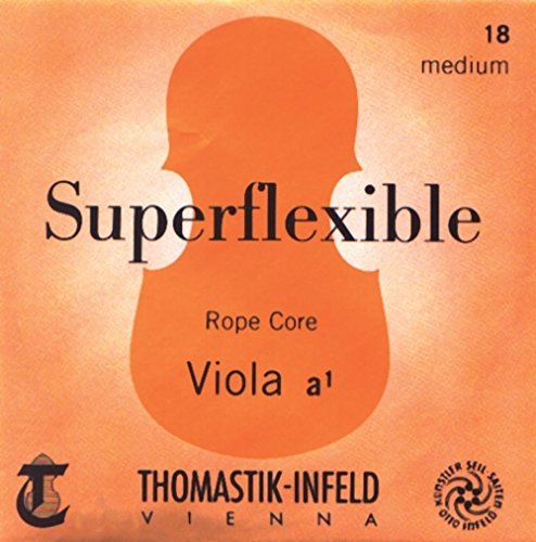Thomastik Cuerda para Viola 4/4 Superflexible - cuerda La núcleo de acero, entorchado cromo, blanda