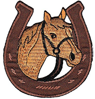 alles-meine.de GmbH Pferd 8 cm * 9 cm Bügelbild Aufnäher Applikation Patch Pferd Pferde Stute
