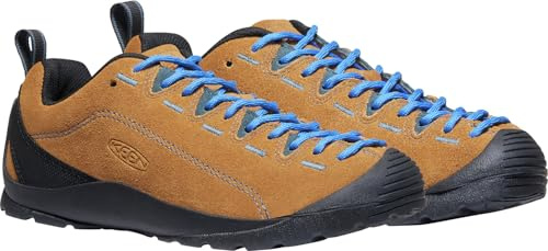 KEEN Women’s Jasper Climbing Approach Style Sneakers, Cathay Spice/Orion Blue, 7 Medium US