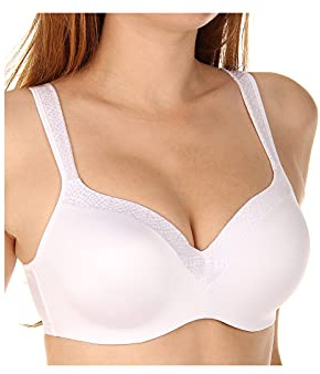 Playtex Secrets 4823 Soutien-Gorge à Armatures pour Femme, Couverture complète, Soutien-Gorge à Balconnet pour Les Silhouettes Pleines, Blanc, 100E