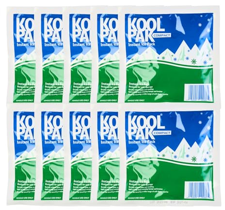 Koolpak Compact Instant Cold Ice Packs - 15 x 15cm - Pack of 10