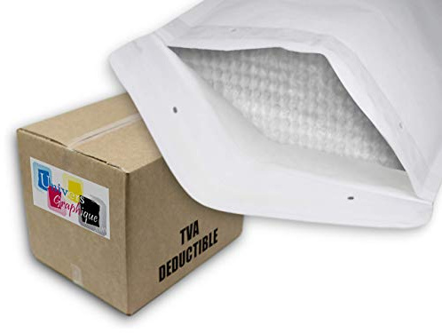 UG-ECO-E5 100 Enveloppes à Bulles d'air Pochettes Bulle, taille E E5 E/5 int. 200 x 265 mm, Enveloppe Bulle, enveloppe Matelassées d’Expédition, Pochette Protection d’Envoi