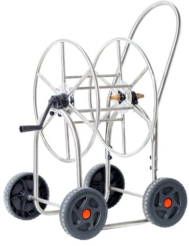 Schlauchwagen Edelstahl 4 Räder 80m 3/4 MW Tools HW8034I2