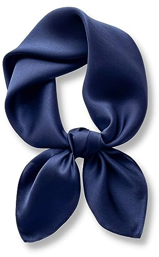 PoeticEHome Foulard in 100% Seta di Gelso Pura - Sciarpa Quadrata Donna a Tinta Unita per Collo e Testa con Confezione Regalo - 68x68 cm​