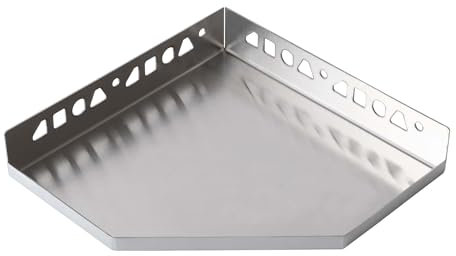 Dalsys Tablette de douche 200mm x 200mm Argent, tablette d'angle en inox