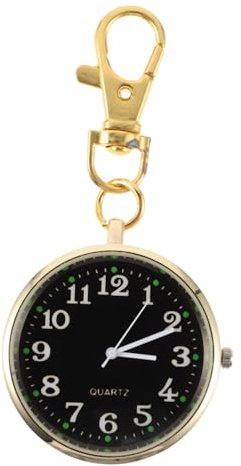 JEWEDECO Pocket Watch Mit Schlüsselanhänger Für Ärzte Und Pflegepersonal Nachtlichter Taschenuhr Mit Arabischen Ziffern Für Senioren Und Prüfungen