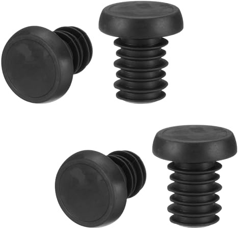 sourcing map 2 Pairs Bike Handlebar End Plugs Bar End Caps Expanding Locking Handlebar End Plugs for Most Bike MTB Road BMX Fixed Gear Bike, Black