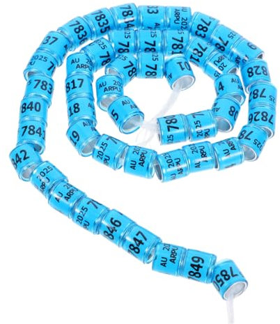 BESPORTBLE 50stücke Nummerierte Taubenbeinringe Aus Aluminium-Kunststoff Fußringe Für Brieftauben Taubenidentifikationsringe Geflügelbeinringe Vogelbedarf Taubenbänder Nummerierte