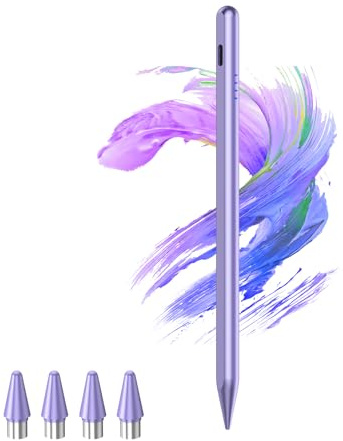 Kenkor Tablet Stift for Android, Stylus Pen für Touchscreens, POM Feder Type-C Active Stift Kompatibel mit Samsung/Huawei/Oppo/Mi/Vivo und Anderen Android Smartphone und Tablet Geräten (Lila)