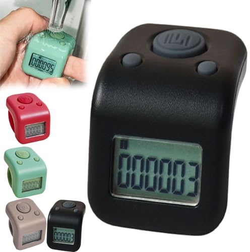 Lap Counter for Swimming, IP65 Waterproof Handheld Tally Counter 6 Digits Number Count Clickers CounterS, Rechargeable Finger Counters Tally Clicker With Led Display,for Swim Laps,Boxing Rounds,Hiit