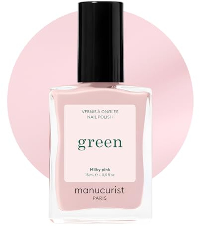 Manucurist Green Vernis à Ongles Rose Laiteux Milky Pink - Classique - Effet Manucure Professionnelle - Nail Polish - Vegan & Made in France