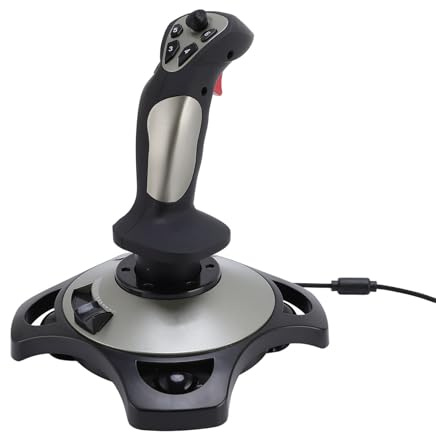 Sxhlseller Flight Simulator Joystick Controller, USB Wired Flight Stick med Vibration och Gasreglage för 7 8 10 11, Enkel Anslutning
