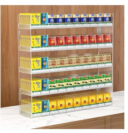 Vitrina de acrílico automática con empujador para mostradores minoristas