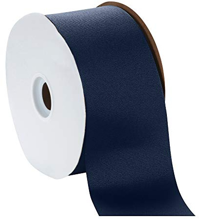 Berwick Offray 3 Grosgrain Ribbon, Navy Blue, 50 Yards