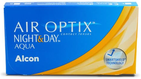 Air Optix Night & Day Aqua Monatslinsen weich, 6 Stück / BC 8.6 mm / DIA 13.8 / +6 Dioptrien