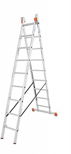 Krause Vielzweck MehrzweckLeiter Dubilo® 2x9 | 2x12 Sprossen Stehleiter Bockleiter, Sprossenzahl:2 x 12 Sprossen