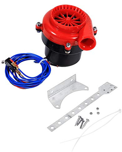 SOULONG Electronic Turbo Blow Off Valve, Car Fake Dump Valve, ABS Material, Turbo Sound Simulator, Red + Black