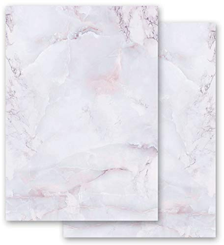 Motif Letter Paper! Marble & Structure Marble Lilac 20 Sheets DIN A4 - Paper-Media