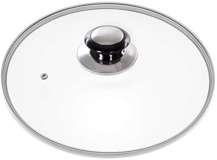 Bahob® Tempered Glass Saucepan Casserole Frying pan Lid Replacement Glass Lids for Pans Pots and Casseroles Pan Lid Knobs With Screws 14CM to 36CM (24 CM)