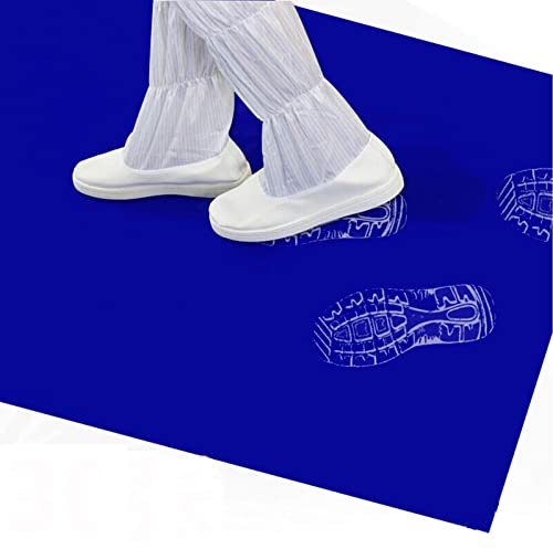 ACMOMO 10 Tappetino Antibatterico per Scarpe Staccabile, Tappeto Decontaminante Adesivo, PVC Rimovibili appiccicoso tappetini, per Antibatterico, Anti-Polvere Pavimento Tappetini - Blu(60 * 90cm)
