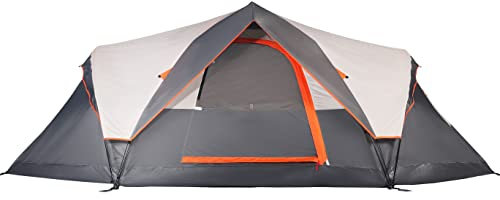Camping Tent for Family,Hiking & Traveling,Instant Pop Up Tent Waterproof Easy and Quick Setup Camping Tent with Rainfly, Carry Bag, Fits 3 to 5 Persons and Sets Up in One Minute(Grey)